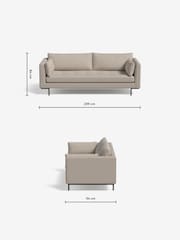 MADE.COM Textured Weave Natural Harlow 3 Seater Sofa - Image 3 of 3