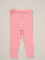 Lily & Jack Pink 100% Cotton Ribbed Top Leggings And Headband Outfit Set 3 Piece - Image 4 of 5