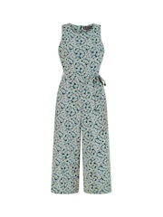 Mela Green Daisy Floral Print Culotte Jumpsuit - Image 5 of 5
