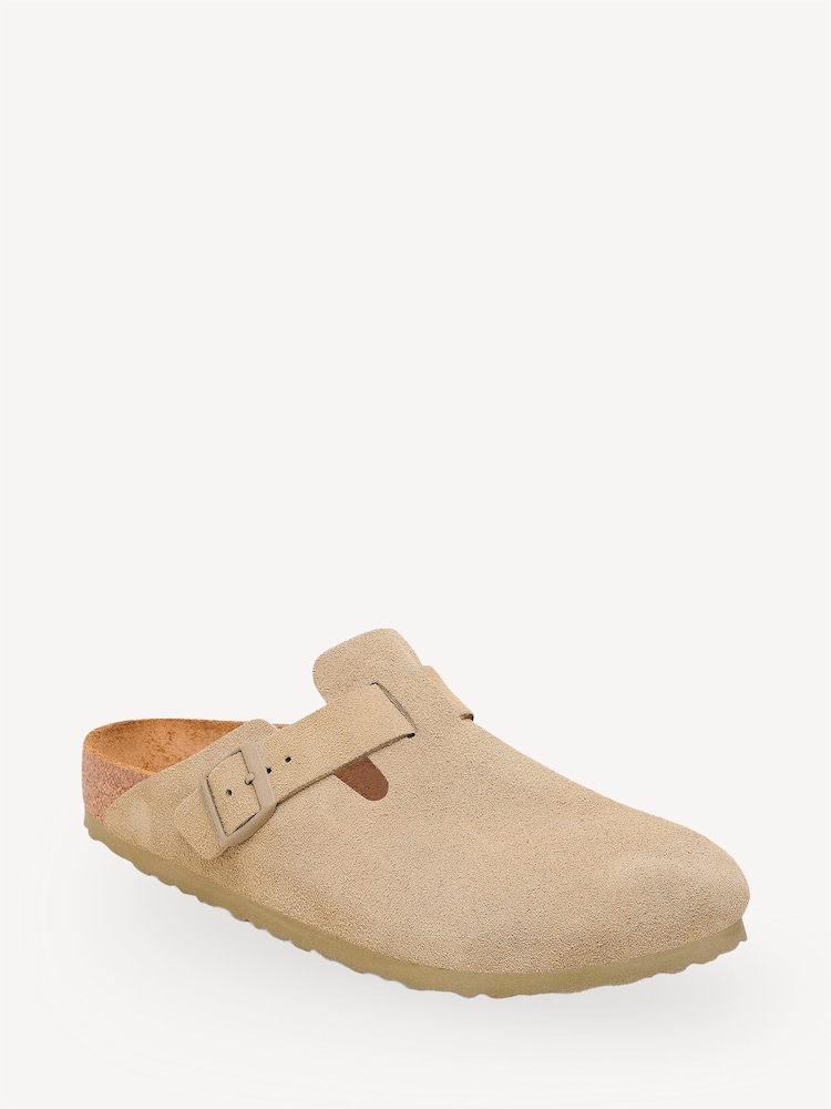 Birkenstock Khaki Green Boston Suede Leather Sandals - Image 2 of 3