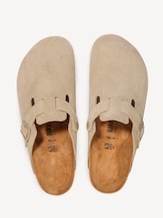 Birkenstock Khaki Green Boston Suede Leather Sandals - Image 3 of 3