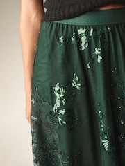 Green Sequin Maxi Skirt - Image 4 of 6