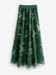 Green Sequin Maxi Skirt - Image 5 of 6