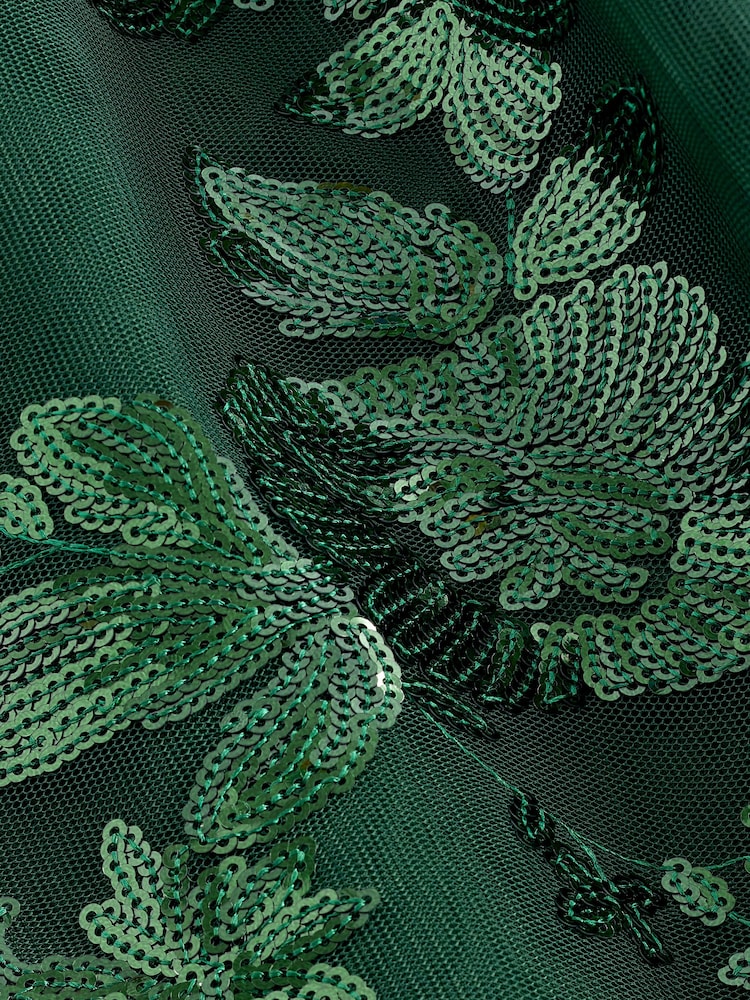 Green Sequin Maxi Skirt - Image 6 of 6