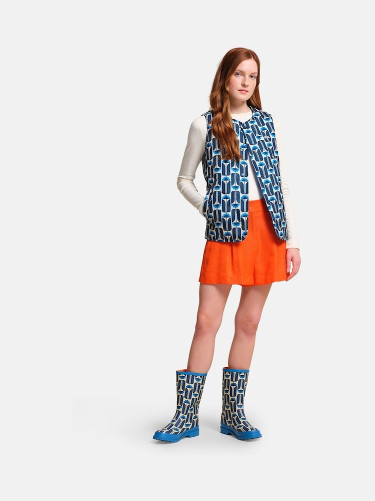 Regatta Blue Orla Kiely Printed Quilted Gilet - Image 1 of 6