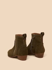 White Stuff Green Cedar Suede Embroidered Boots - Image 3 of 4