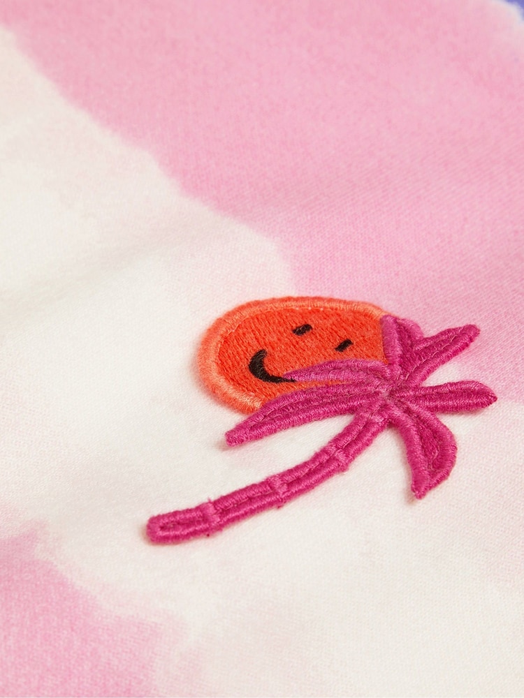 Monsoon Pink 100% Cotton Sadie Tie Dye Short Sleeve Sweater - Image 3 of 3 Monsoon Pink 100% Cotton Sadie Tie Dye Short Sleeve Sweater - Image 3 of 3