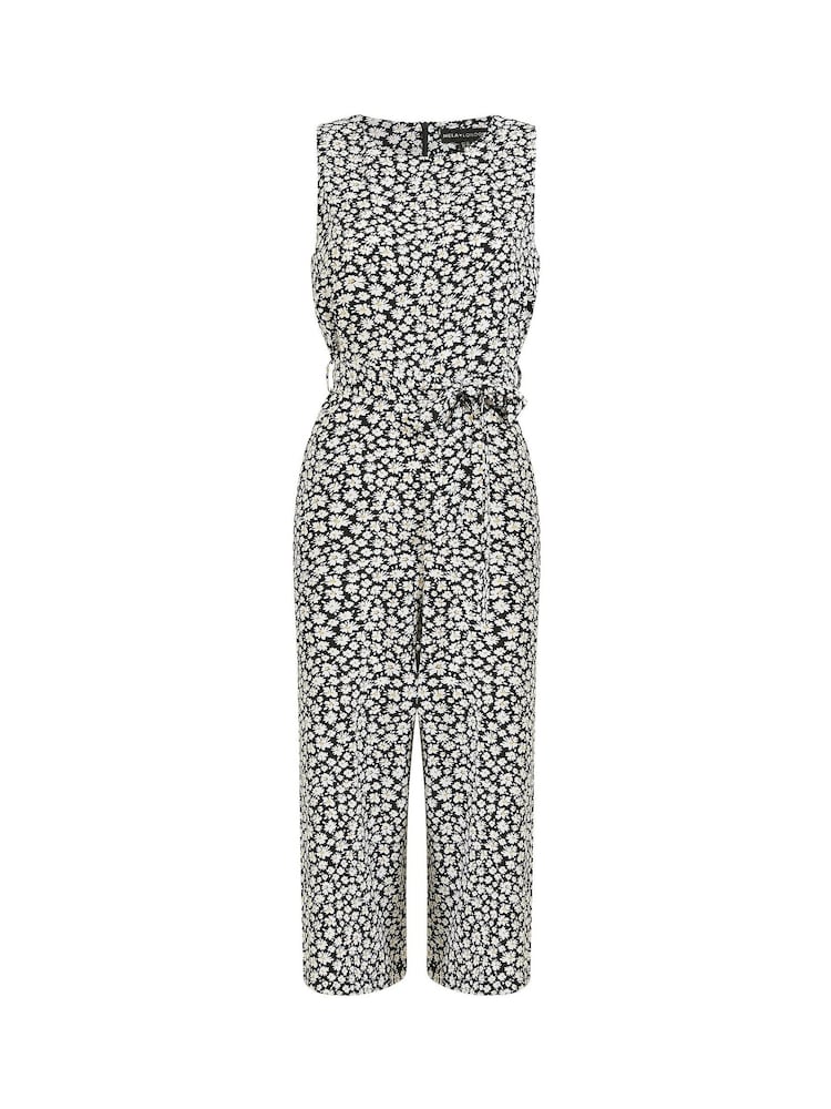 Mela Black Mela Ditsy Daisy Culotte Black Jumpsuit - Image 5 of 5
