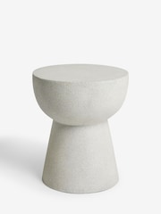 French Connection Stone Effect Zarina Side Table - Image 3 of 4