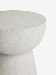 French Connection Stone Effect Zarina Side Table - Image 4 of 4