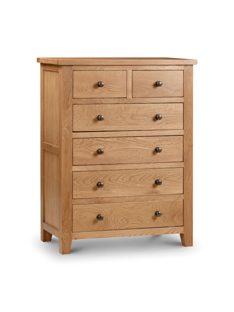 Julian Bowen Brown Marlborough 4+2 Drawer Chest - Image 1 of 3