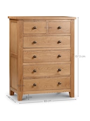 Julian Bowen Brown Marlborough 4+2 Drawer Chest - Image 6 of 6