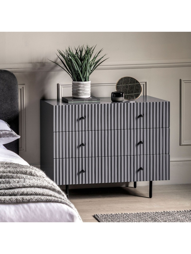 Gallery Home Grey Tetouan 3 Drawer Chest - Image 1 of 6