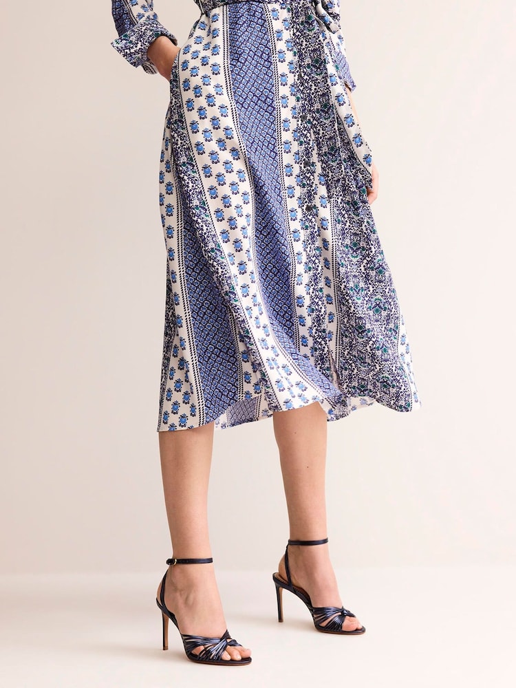 Boden Blue Twist Front Heeled Sandals - Image 1 of 4
