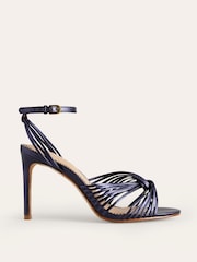 Boden Blue Twist Front Heeled Sandals - Image 2 of 4