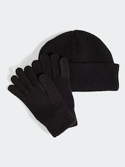 adidas Black/White Hat and Gloves Set Kids - Image 3 of 5