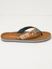 FatFace Natural Somerton Flip Flops - Image 1 of 3
