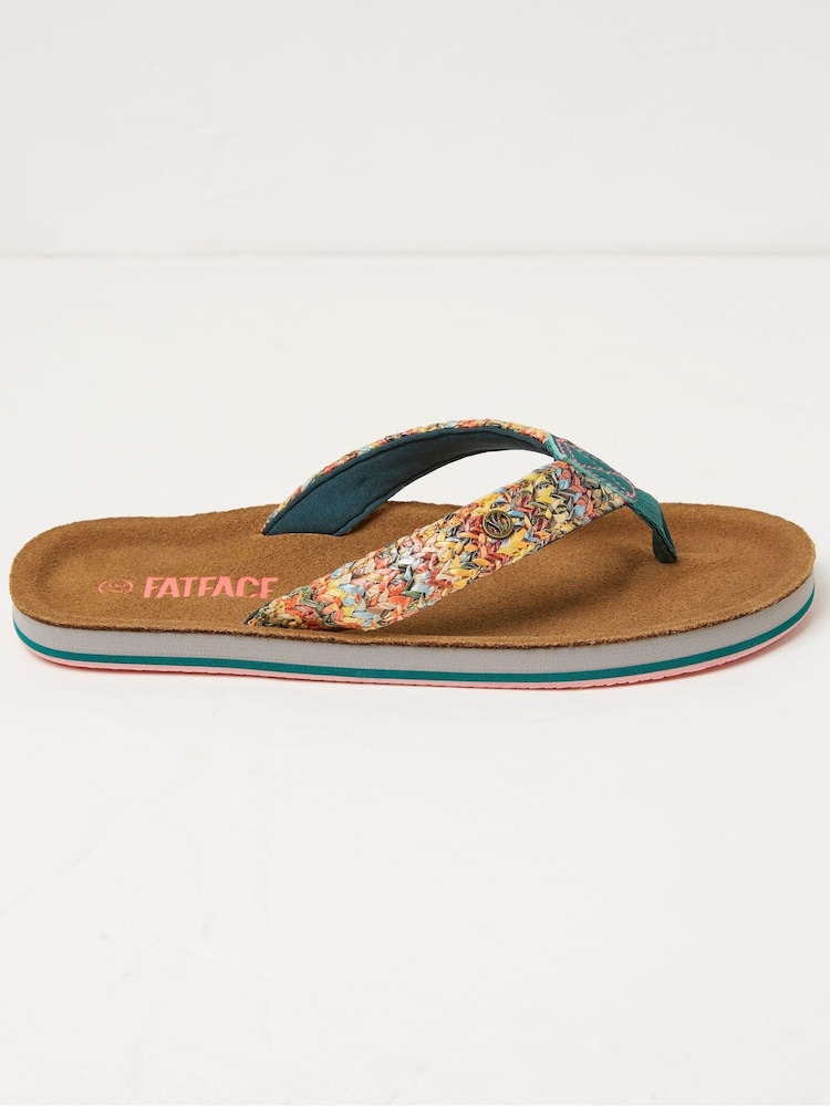 FatFace Natural Somerton Flip Flops - Image 1 of 3 FatFace Natural Somerton Flip Flops - Image 1 of 3