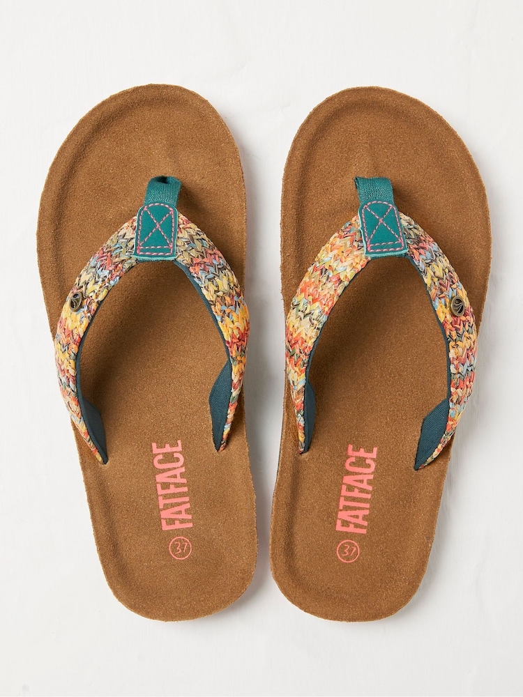 FatFace Natural Somerton Flip Flops - Image 2 of 3 FatFace Natural Somerton Flip Flops - Image 2 of 3