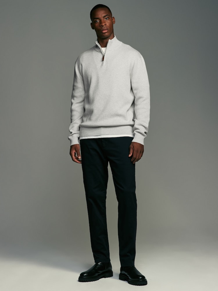 Vert sauge Vert/Oatmeal - Coupe classique 100% Coton Premium Quarter Zip Pull 2 Lot - Image 2 of 8