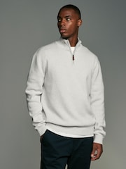 Vert sauge Vert/Oatmeal - Coupe classique 100% Coton Premium Quarter Zip Pull 2 Lot - Image 3 de 8