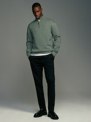 Vert sauge Vert/Oatmeal - Coupe classique 100% Coton Premium Quarter Zip Pull 2 Lot - Image 4 de 8