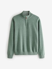 Vert sauge Vert/Oatmeal - Coupe classique 100% Coton Premium Quarter Zip Pull 2 Lot - Image 5 de 8