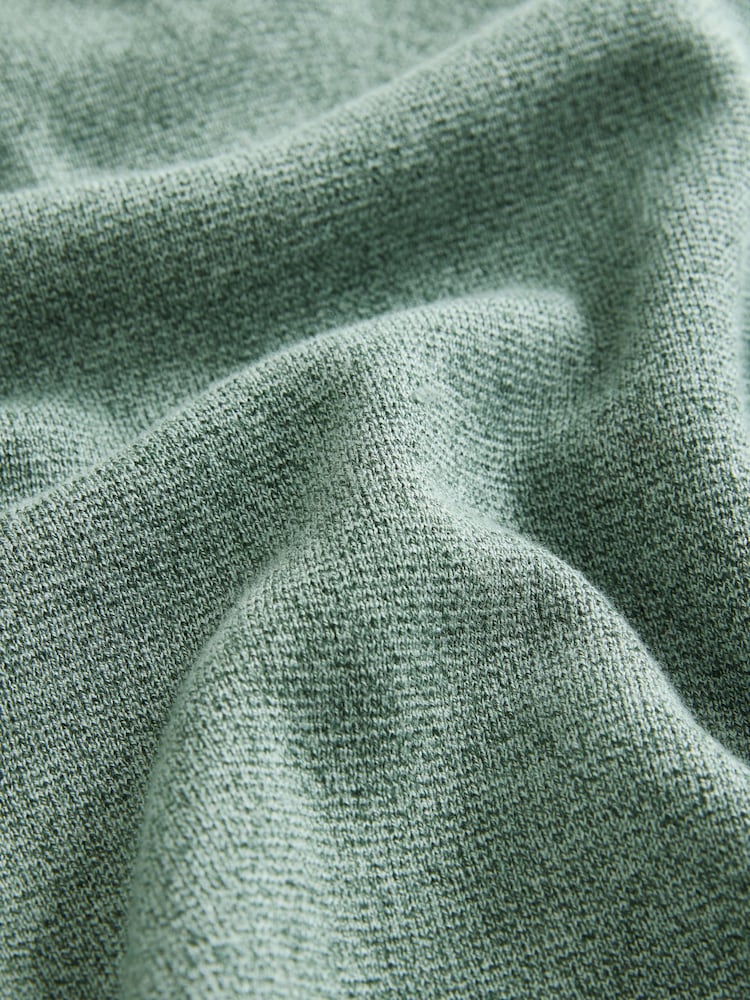 Vert sauge Vert/Oatmeal - Coupe classique 100% Coton Premium Quarter Zip Pull 2 Lot - Image 8 of 8
