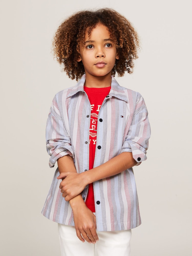 Tommy Hilfiger Ithaca Stripe White Shirt - Image 1 of 6 Tommy Hilfiger Ithaca Stripe White Shirt - Image 1 of 6