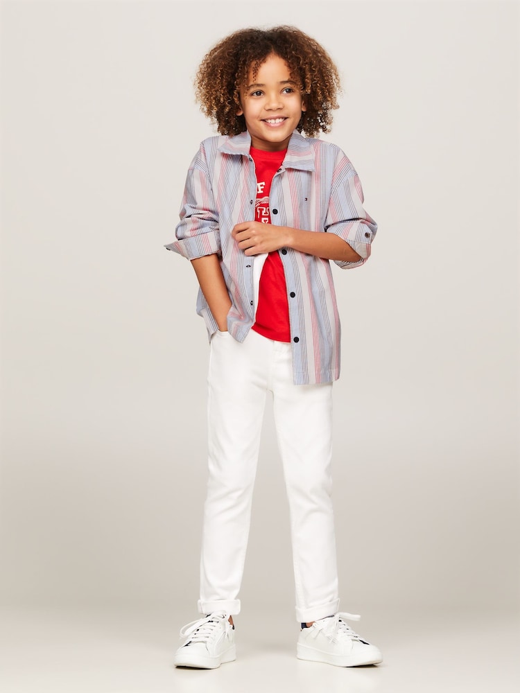 Tommy Hilfiger Ithaca Stripe White Shirt - Image 2 of 6