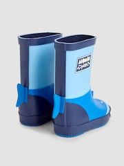 JoJo Maman Bébé Blue Shark Wellies - Image 2 of 4