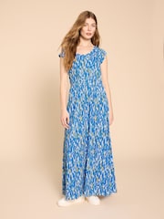 White Stuff Blue Darcie Jersey Maxi Dress - Image 1 of 7