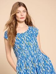 White Stuff Blue Darcie Jersey Maxi Dress - Image 4 of 7