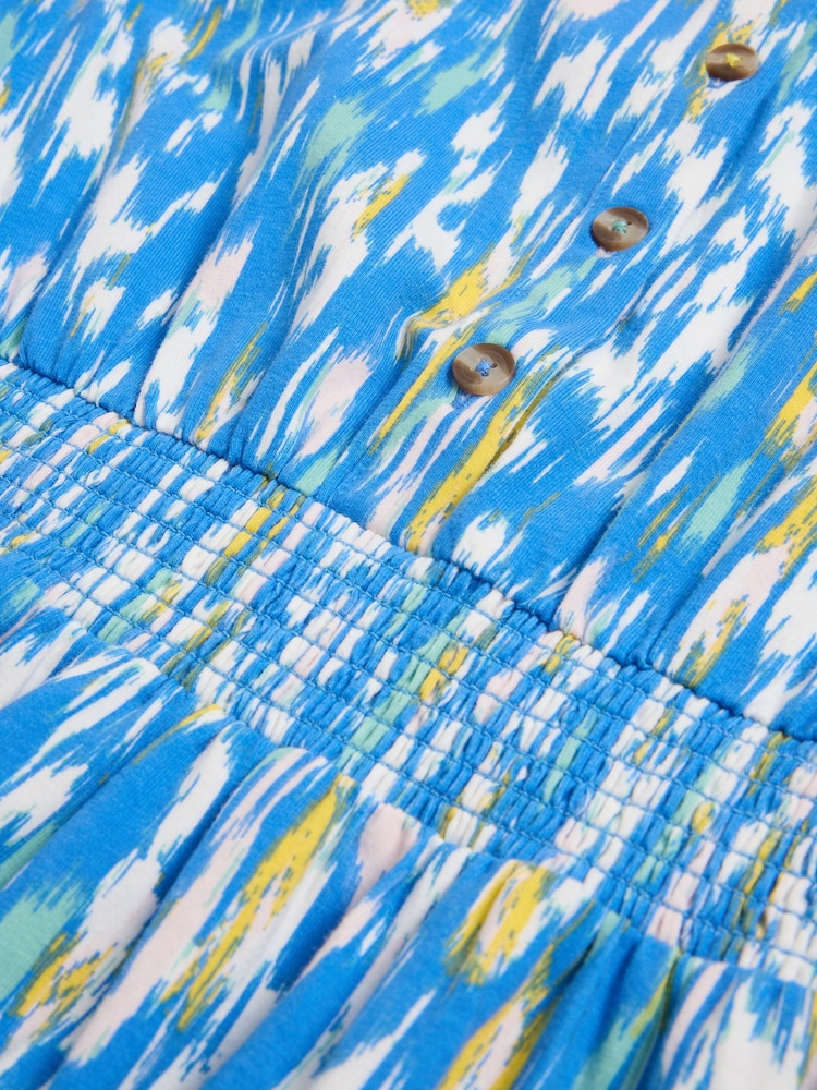 White Stuff Blue Darcie Jersey Maxi Dress - Image 7 of 7