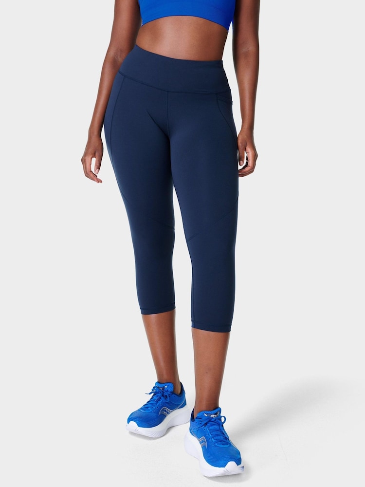 Sweaty Betty Navy Blue Power Cropped Workout Leggings - Image 1 of 9