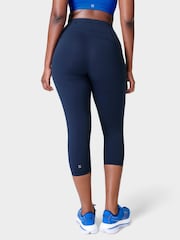 Sweaty Betty Navy Blue Power Cropped Workout Leggings - Image 2 of 9