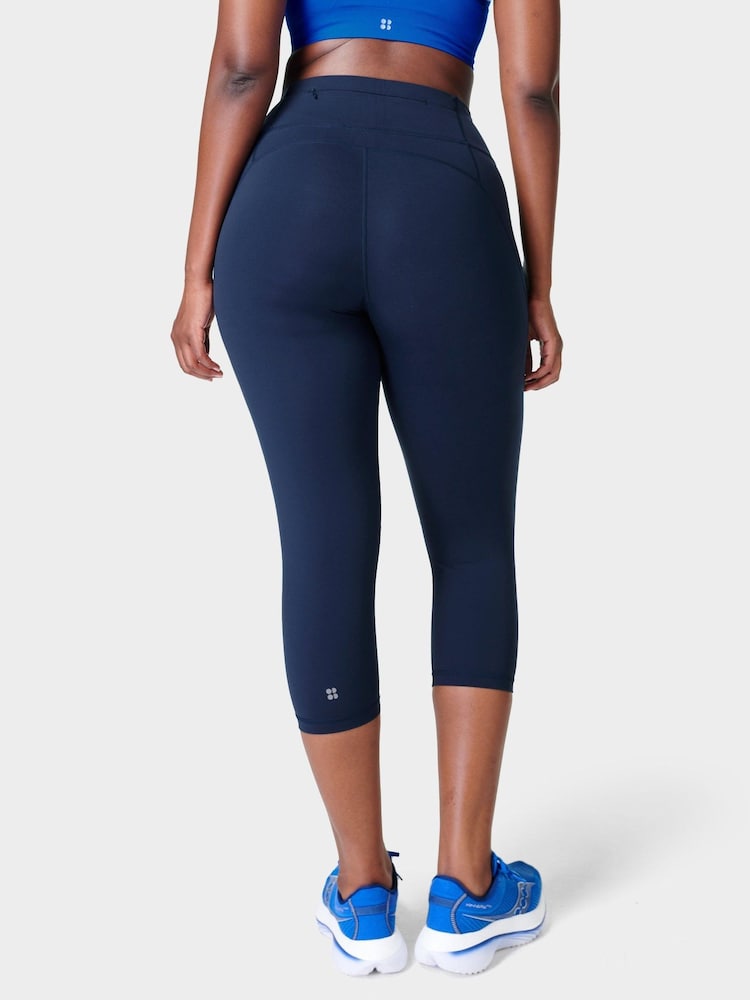 Sweaty Betty Navy Blue Power Cropped Workout Leggings - Image 2 of 9