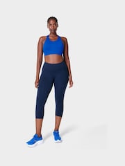 Sweaty Betty Navy Blue Power Cropped Workout Leggings - Image 3 of 9