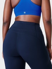 Sweaty Betty Navy Blue Power Cropped Workout Leggings - Image 6 of 9