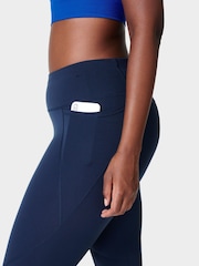 Sweaty Betty Navy Blue Power Cropped Workout Leggings - Image 7 of 9