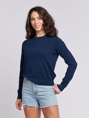 U.S. Polo Assn. Dark Blue Regular Fit Womens Crew Neck Jumper - Image 1 of 7