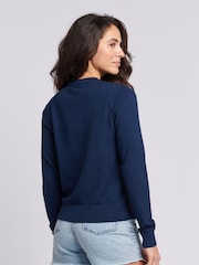 U.S. Polo Assn. Dark Blue Regular Fit Womens Crew Neck Jumper - Image 4 of 7