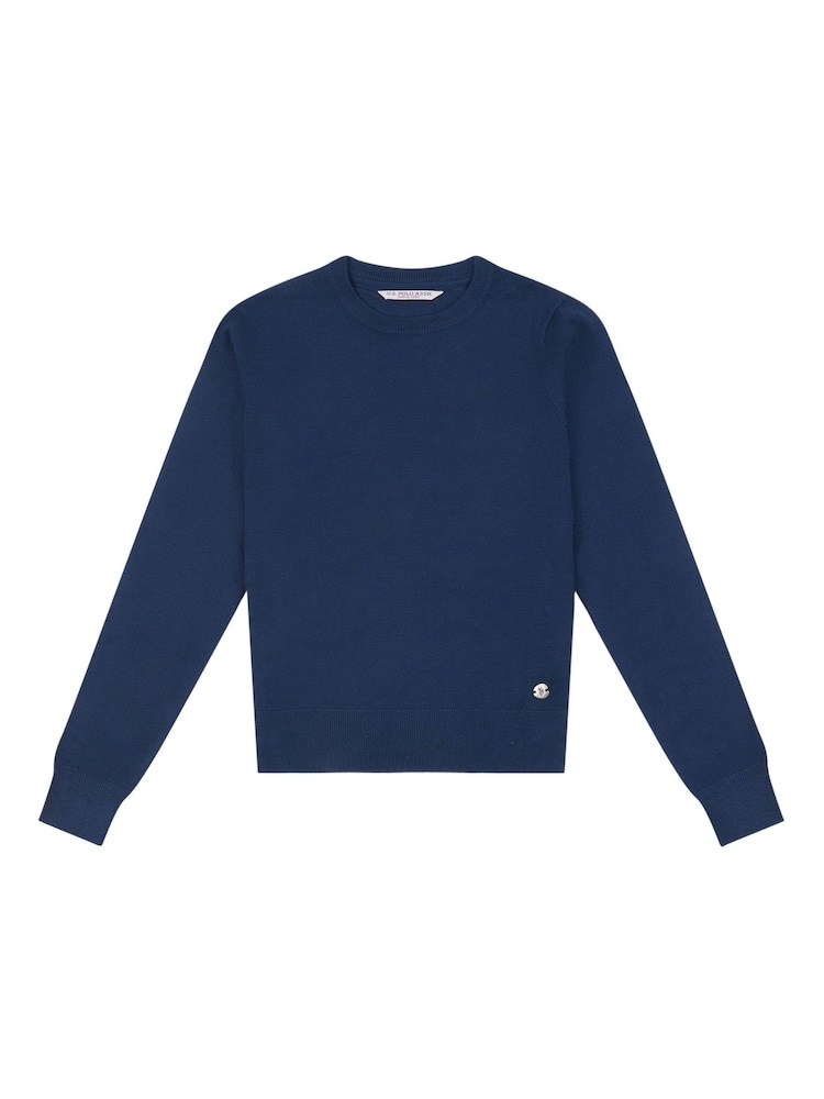 U.S. Polo Assn. Dark Blue Regular Fit Womens Crew Neck Jumper - Image 5 of 7