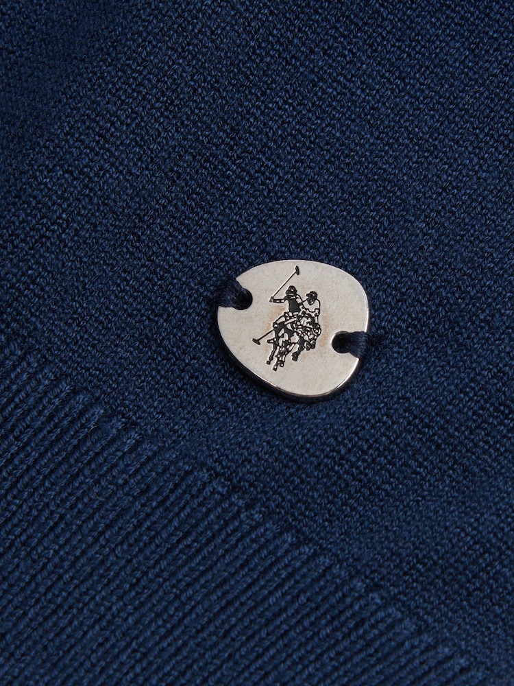 U.S. Polo Assn. Dark Blue Regular Fit Womens Crew Neck Jumper - Image 6 of 7