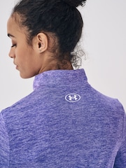 Under Armour Wine Purple Tech Twist 1/2 Zip Top - Image 6 of 6