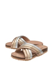 Dunlop Metallic Open Toe Mules Sandals - Image 2 of 4