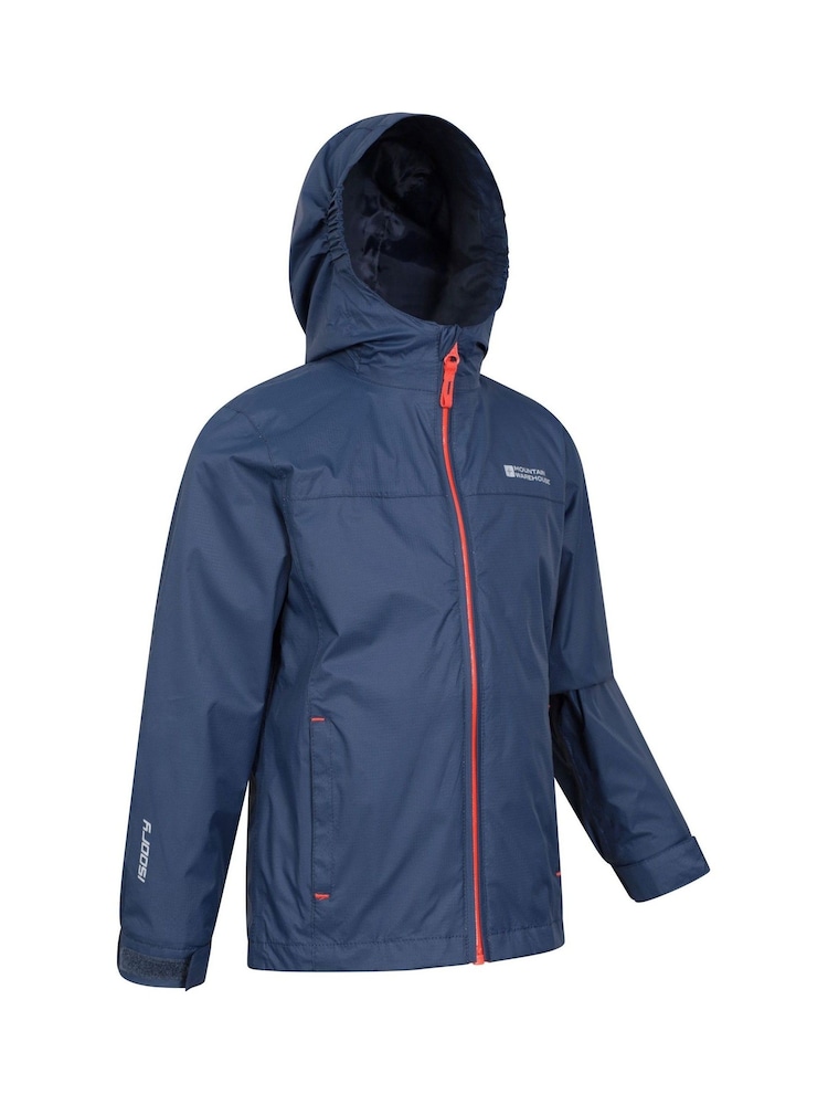 Mountain Warehouse Navy Blue Kids Torrent Waterproof Jacket - Image 2 of 5 Mountain Warehouse Navy Blue Kids Torrent Waterproof Jacket - Image 2 of 5