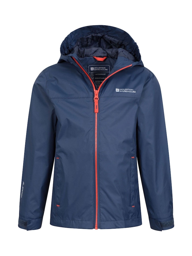 Mountain Warehouse Navy Blue Kids Torrent Waterproof Jacket - Image 5 of 5 Mountain Warehouse Navy Blue Kids Torrent Waterproof Jacket - Image 5 of 5
