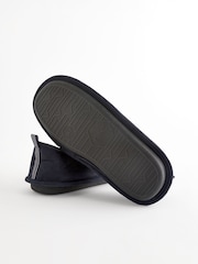 Navy Blue Faux Fur Lined Slippers - Image 6 of 7