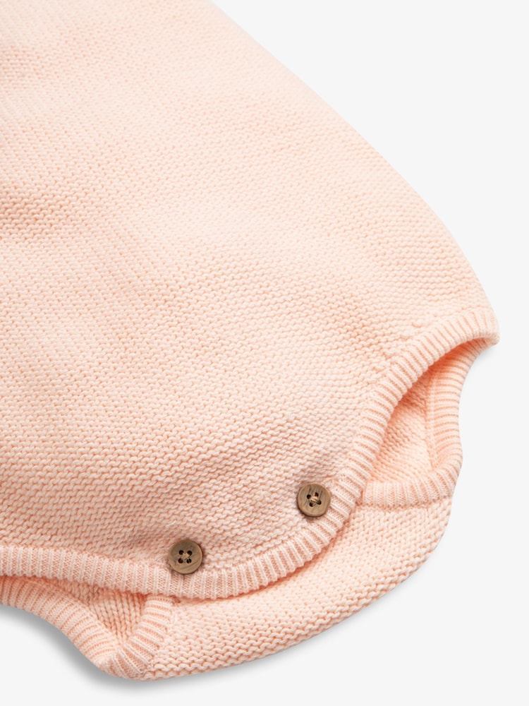 The Little Tailor Baby Stylish Knitted 100% Cotton Romper - Image 3 of 3